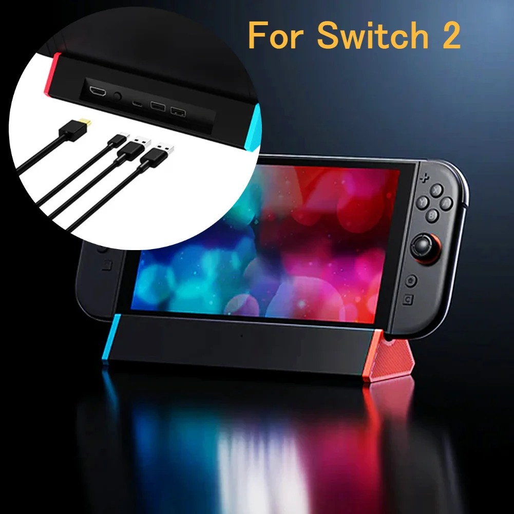 TV Dock Station Für Switch 2, Tragbare 4K HDMI-kompatibel TV Switch Dock Adapter mit Typ C Port/USB Port 100 W Image