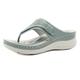 Womens Sandals Orthopedic Sandals for Womens Comfortable Flip Flops(Green,7 UK)