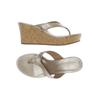 UGG Damen Sandale, Gr. 39, gold, Leder