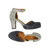Chie Mihara Damen Pumps, Gr. 38.5, grau, Leder