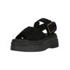 Sandale CLARKS "Evamar", Damen, Gr. 38, schwarz, Leder, casual, Schuhe, mit Komfort-Features