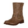 Bikerboots FELMINI "Felmini Stiefelette Leder", Damen, Gr. 37, braun (camel), Leder, casual, Schuhe