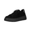 Plateausneaker GABOR "Gabor Sneaker Veloursleder/Textil", Damen, Gr. 38, schwarz (schwarz, silber), Veloursleder, Textil, casual, Schuhe