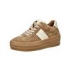 Plateausneaker GABOR "Gabor Sneaker Veloursleder", Damen, Gr. 41, braun (braun, beige), Veloursleder, casual, Schuhe