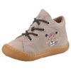Lauflernschuh PEPINO BY RICOSTA "Kally", Kinder, Gr. 23, kiesfarben leopard, Leder, animal-print, bestickt, casual, Schuhe, Babyschuh, Pre Walker mit Stickerei, Größenschablone zum Download