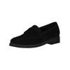 Slipper GABOR "Gabor Slipper Veloursleder", Damen, Gr. 38,5, schwarz, Veloursleder, casual, Schuhe