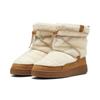 Sneaker PUMA "Snowbae Suede Stiefel Damen", Gr. 37, frosted ivory caramel latte weiß beige, Obermaterial: Textil, Synthetik; Futter: Textil; Innensohle: Textil; Laufsohle: Gummi, Schuhe