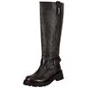 Stiefel FELMINI "Felmini Stiefel Leder", Damen, Gr. 40, grau (dunkelgrau), Leder, casual, Schuhe