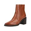Stiefelette PAUL GREEN "Paul Green Stiefelette Glattleder", Damen, Gr. 37,5, braun (cognac), Glattleder, casual, Schuhe