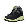 Schnürstiefelette RICOSTA "Ricosta Stiefelette Veloursleder", Kinder, Gr. 34, schwarz (schwarz, grün), Veloursleder, casual, Schuhe