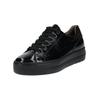 Sneaker PAUL GREEN "Paul Green Sneaker Leder", Damen, Gr. 38,5, schwarz (schwarz lack), Leder, casual, Schuhe