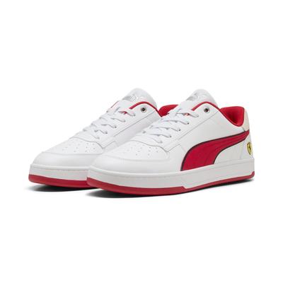 Sneaker PUMA "Scuderia Ferrari Caven 2.0 Sneakers Erwachsene", Gr. 39, weiß (weiß rosso corsa rot), Obermaterial: Kuhleder, Synthetik, Textil; Futter: Textil; Innensohle: Textil; Laufsohle: Gummi, Schuhe Image