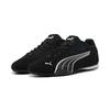 Sneaker PUMA "PUMA Catch Sneakers Erwachsene", Gr. 44.5, schwarz-weiß (schwarz, weiß), Obermaterial: Textil, Kuhleder, Synthetik; Futter: Textil; Innensohle: Textil; Laufsohle: Gummi, Schuhe