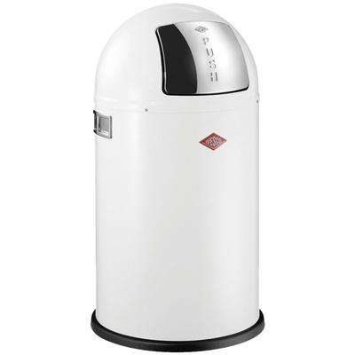 Mülleimer WESCO "Pushboy Junior", weiß, B:35cm H:63cm T:35cm, Stahlblech, Mülleimer, Abfallsammler 22 Liter Image