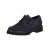 Schnürschuh GABOR "Gabor Halbschuhe Veloursleder", Damen, Gr. 38, blau (atlantik), Veloursleder, casual, Schuhe