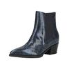 Bikerboots NERO GIARDINI "Nero Giardini Stiefelette Leder/Textil", Damen, Gr. 38, blau (dunkelblau), Leder, Textil, casual, Schuhe