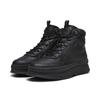 Stiefel PUMA "Mayra Sneakers Damen", Gr. 40, schwarz (schwarz strong gray), Obermaterial: Kuhleder, Textil; Futter: Textil; Innensohle: Textil; Laufsohle: Gummi, Schuhe