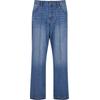Bequeme Jeans URBAN CLASSICS "Urban Classics Wide Leg Denim With Dividing Seams", Herren, Gr. 33, Normalgrößen, mid tiefblau washed, 100% Baumwolle, unifarben, casual, Jeans