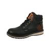 Schnürstiefelette TOM TAILOR "Tom Tailor Stiefelette Lederimitat/Textil", Herren, Gr. 44, schwarz, Lederimitat, Textil, casual, Schuhe