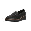 Slipper CLARKS "Sharon Gracie", Damen, Gr. 41,5, schwarz, Leder, klassisch, Schuhe, mit extra Stoßdämpfung für ultimativen Komfort