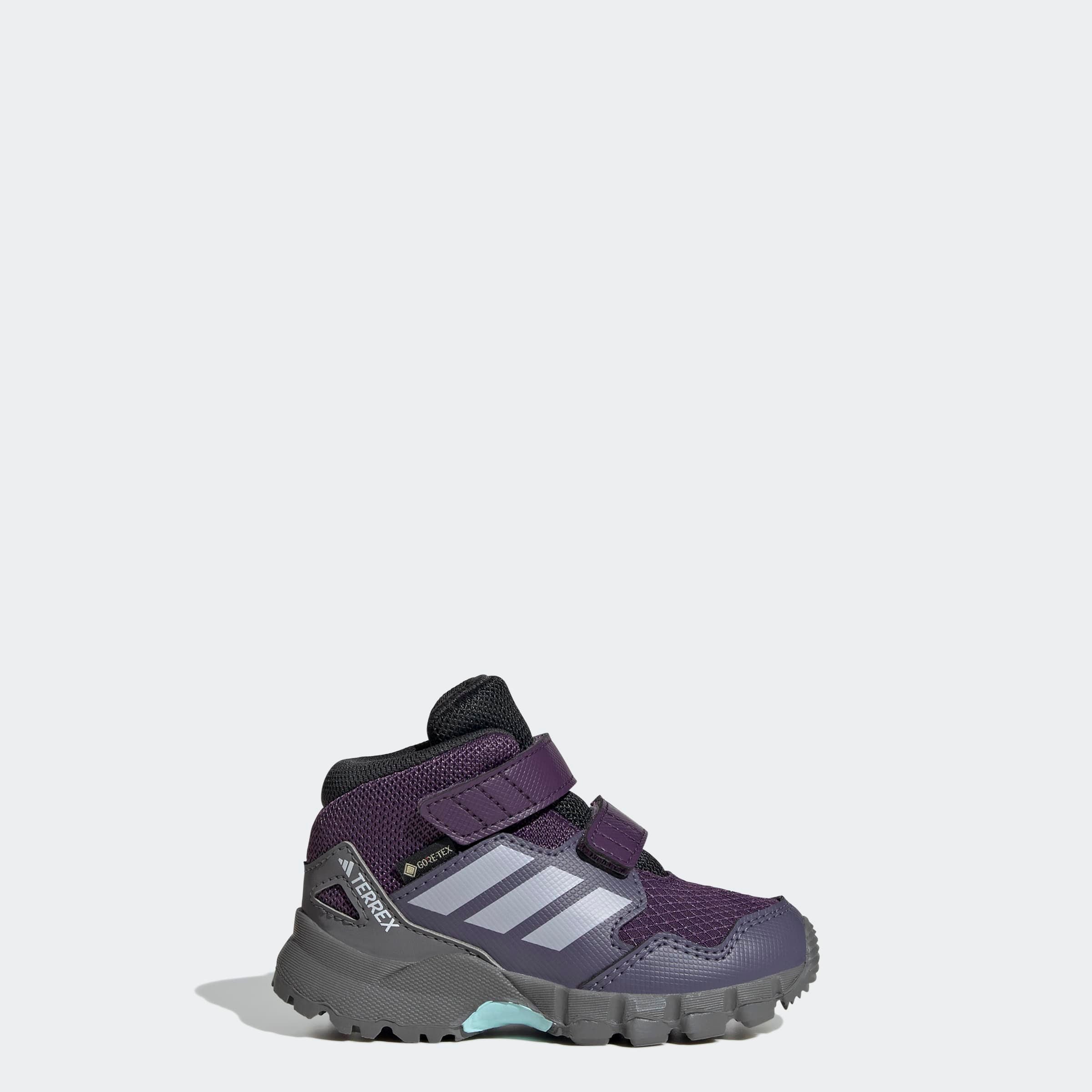 Wanderschuh ADIDAS TERREX "SKYCHASER MID GORE-TEX KIDS E", Gr. 25, grau (aurora plum, glory grau, semi flash aqua), Synthetik, Textil, Schuhe, wasserdicht Image