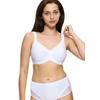 Minimizer-BH TRIUMPH "Modern Soft+Cotton W01", Damen, Gr. 75, Cup C, weiß, Microtouch, Obermaterial: 44% Polyamid, 35% Baumwolle, 21% Elasthan, klassisch, BHs, verkleinert die Brust optisch um eine Cup-Größe