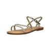 Riemchensandale TOMS "TOMS Sandalen Lederimitat", Damen, Gr. 38,5, gold, Lederimitat, casual, Schuhe