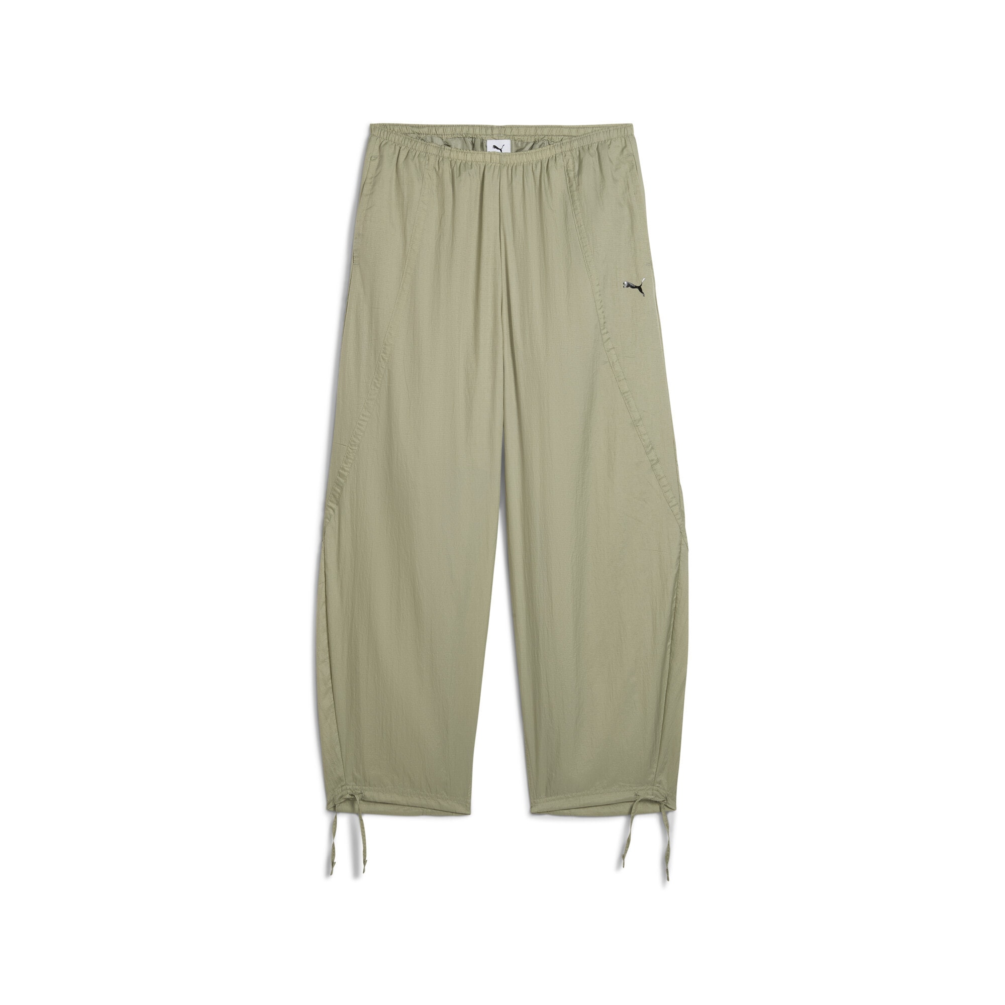 Sporthose PUMA "DARE TO Gewebte Hose Damen", Damen, Gr. 3XL, Normalgrößen, lux army grün, Obermaterial: 100% Nylon; Futter Oberteil: 100% Polyester; Seitentasche – Oben: 100% Polyester, unifarben, oversize, Hosen Sporthose
