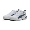 Sneaker PUMA "Milenio Tech 2000 Sneakers Erwachsene", Gr. 47, weiß persian blau silber metallic, Obermaterial: Synthetik, Textil; Futter: Textil; Innensohle: Textil; Laufsohle: Gummi, Schuhe