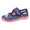 Hausschuh LICO "Hausschuh Cookie Girl", Gr. 30, blau, Synthetik, Schuhe