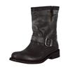 Bikerboots FELMINI "Felmini Stiefelette Leder", Damen, Gr. 39, schwarz, Leder, casual, Schuhe