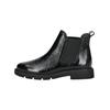 Ankleboots PAUL GREEN "Paul Green Stiefelette Leder/Textil", Damen, Gr. 39, schwarz (schwarz lack), Leder, Textil, casual, Schuhe
