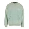Rundhalspullover ANOTHER COTTON LAB "Another Cotton Lab Matcha Mornings Oversized Sweatshirt", Herren, Gr. M, grün, 52% Baumwolle, 48% Polyester, mehrfarbig, casual, oversize, Rundhals, Langarm, Pullover