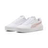 Sneaker PUMA "Carina 3.0 Space Belle Sneakers Mädchen", Kinder, Gr. 35.5, weiß pinkscape pink, Obermaterial: Synthetik, Textil; Futter: Textil; Innensohle: Textil; Laufsohle: Gummi, Schuhe