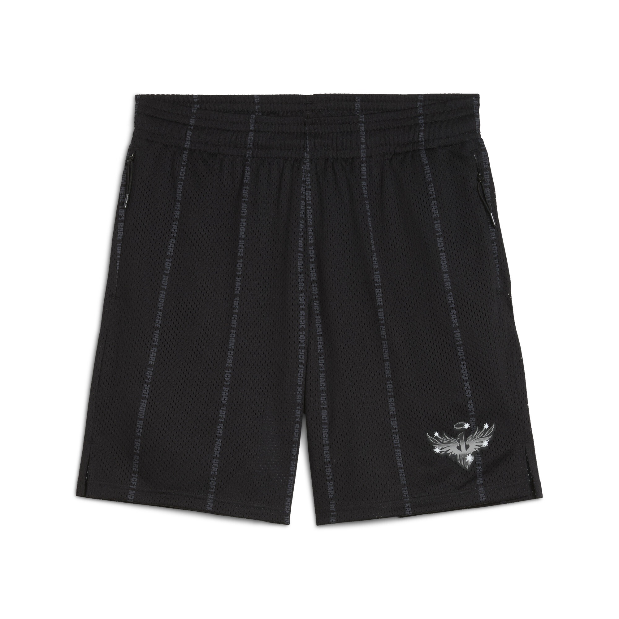 Shorts PUMA "Melo Alwayz On 1 7" Basketballshorts Herren", Herren, Gr. XXL, Normalgrößen, schwarz team silber, Obermaterial: 100% Polyester; Taschenfutter: 100% Polyester, unifarben, relaxed fit, Hosen Image