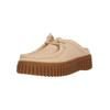 Slipper CLARKS "Torhill Mule", Damen, Gr. 41,5, beige, Leder, casual, Schuhe, mit Contour Cushion-Fußbett