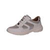 Sneaker CAPRICE "Caprice Sneaker Leder/Textil", Damen, Gr. 37, weiß (weiß, silber), Leder, Textil, casual, Schuhe