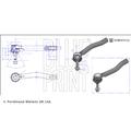 BLUE PRINT Spurstangenkopf vorne links mit Sicherungsmutter für NISSAN D8640-3RA1B D8640-4FJ0A D8640-3RA1A ADBP870102