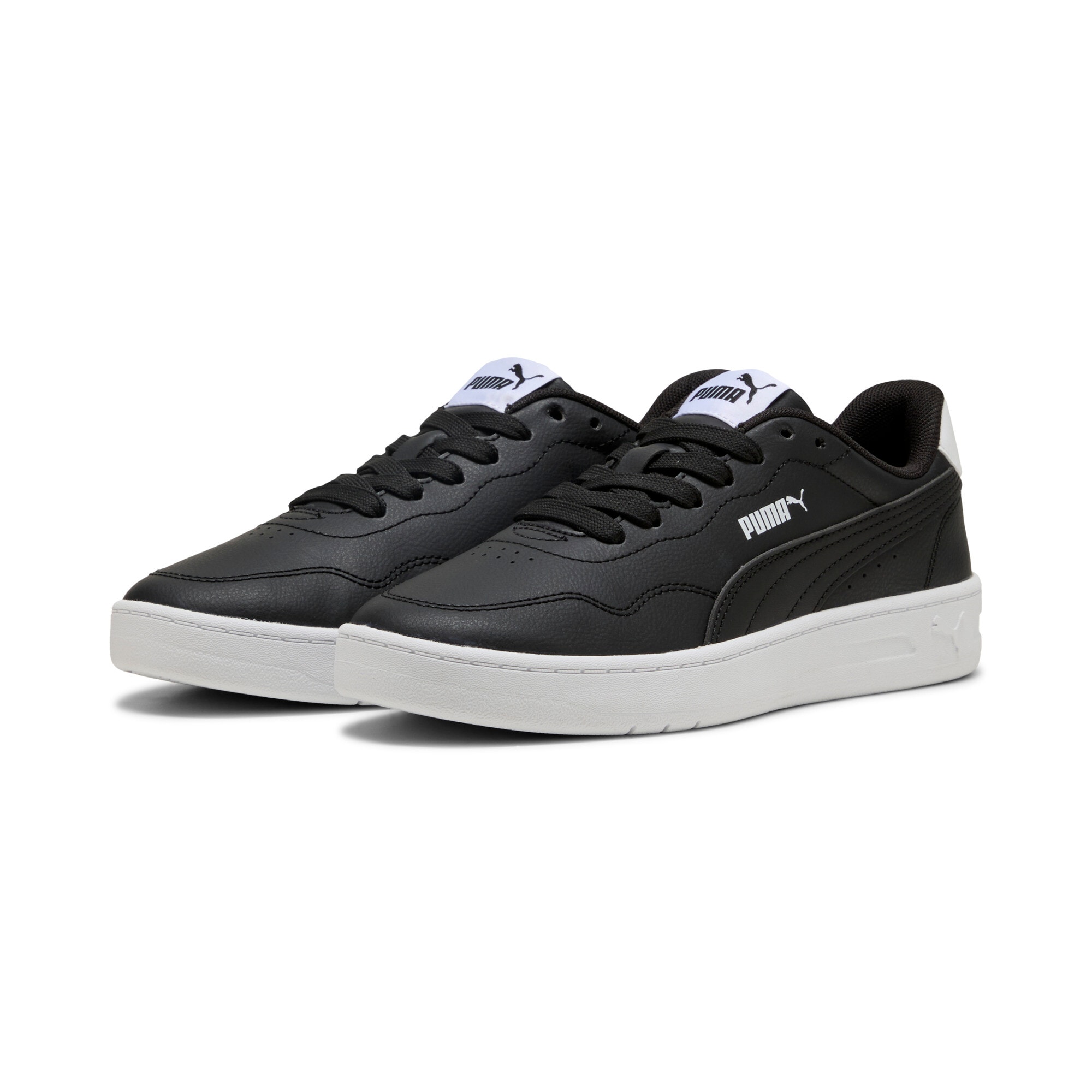 Sneaker PUMA "COURT LALLY", Damen, Gr. 38, schwarz (puma schwarz, puma schwarz, puma weiß), Synthetik, Schuhe Sneaker
