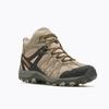 Wanderschuh MERRELL "ACCENTOR 3 MID WP", Gr. 47, braun (pecan), Leder, Textil, sportlich, Schuhe, wasserdicht