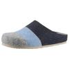 Clog ANISTON SHOES "Panal", Damen, Gr. 39, blau (blau, grau meliert), Textil, gestreift, klassisch, Schuhe, Hausschuh, Homeslipper in Patchwork-Optik