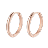 Hey Happiness Basic Klassische Creolen, aus 925er Silber Rosegold 1 pair Damen