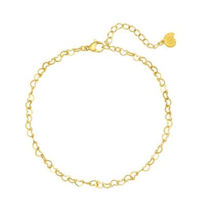 Hey Happiness Zarte Herz-Ketten-Fußkette, aus Edelstahl Gold Damen Image