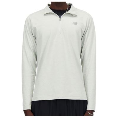 New Balance - Space Dye 1/4 Zip - Kunstfaserpullover Gr M grau/weiß Image