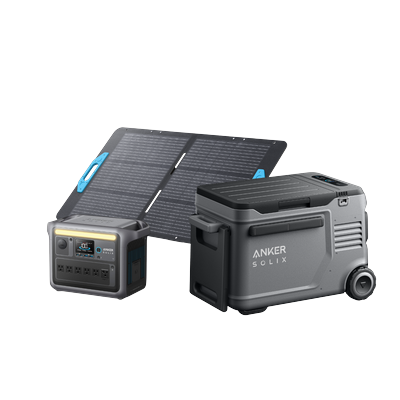 Anker SOLIX C1000 + EverFrost 2 40L Electric Cooler + 100W Solar Panel