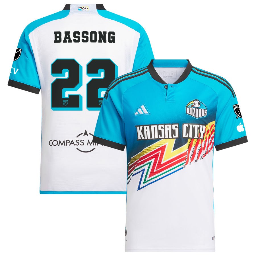 Zorhan Bassong Men's adidas White Sporting Kansas City 2024 Archive Custom Authentic Jersey