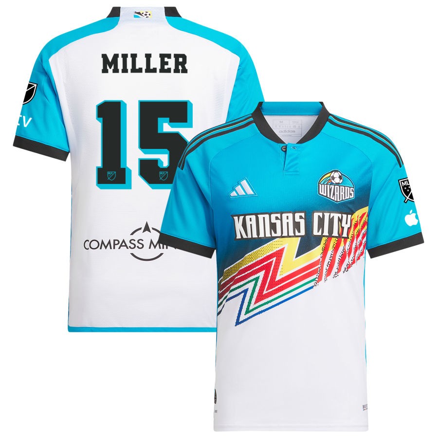 Jansen Miller Men's adidas White Sporting Kansas City 2024 Archive Custom Authentic Jersey