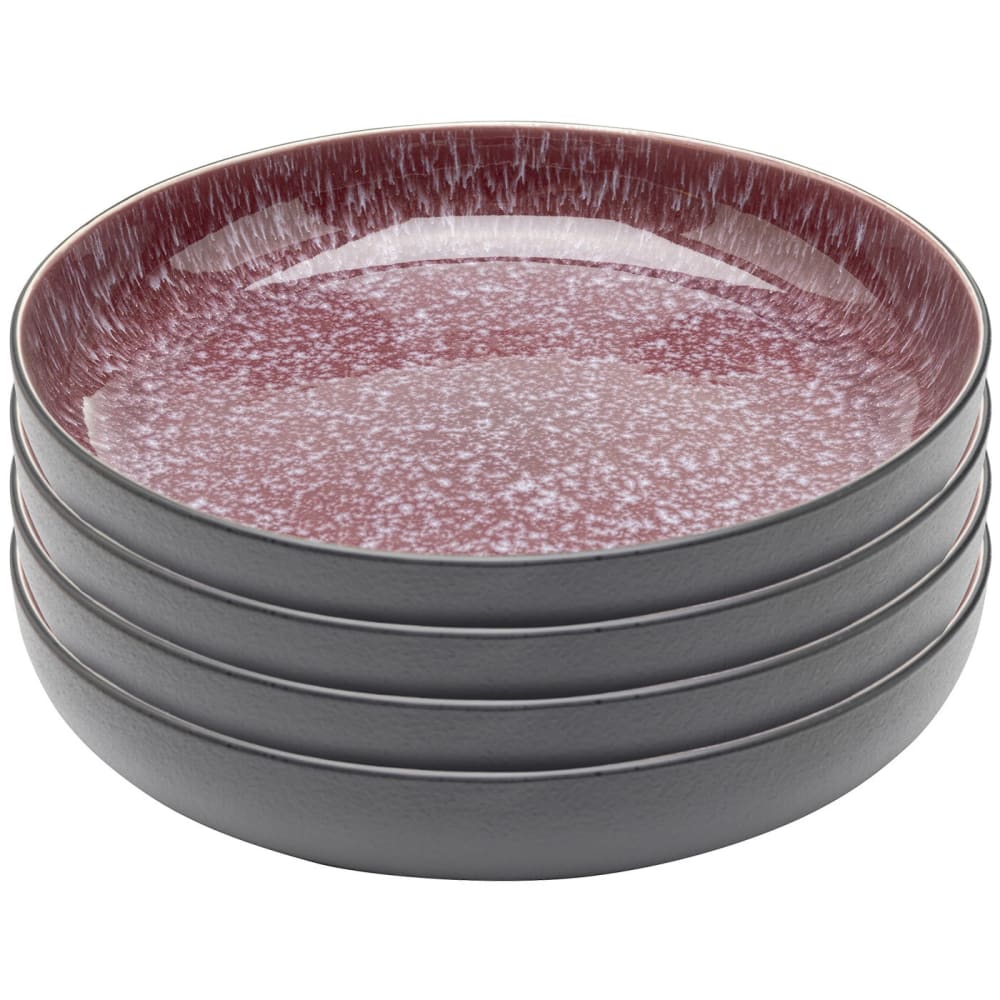 Assiette creuse en grès violet D23 - Lot de 4