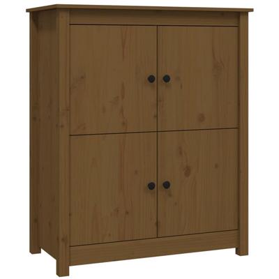 Sideboard Honigbraun 83x41,5x100 cm Massivholz Kiefer Vidaxl Image