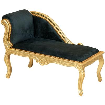 Pauline Sessel, Gold, Barock-Stil, Thronstuhl 94 x 68 x 48 Wohnzimmer-Sofa, französischer Stil, Image